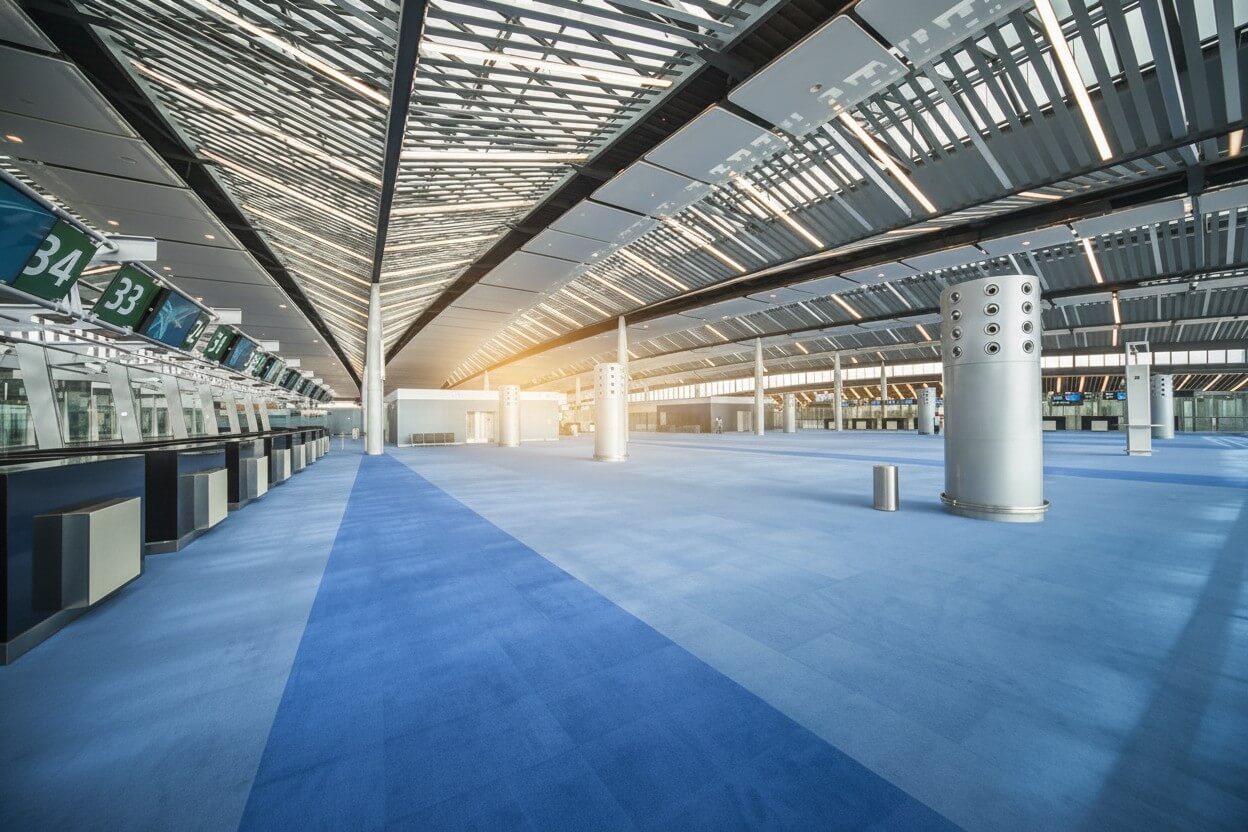 Passerelle d'accès au terminal de l'Aéroport île Maurice