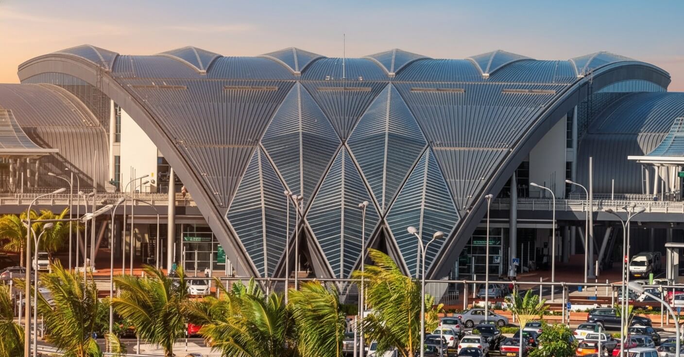 Entrée du terminal Rodrigues à l'Aéroport île Maurice
