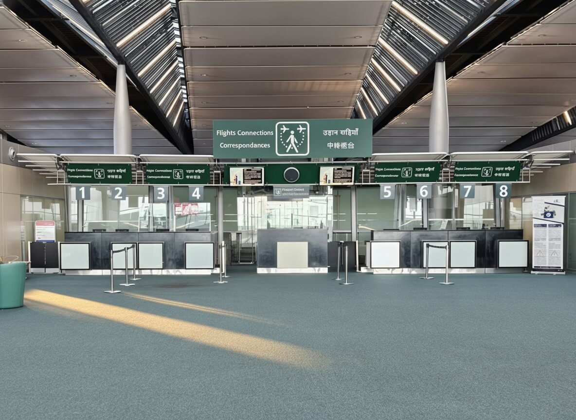 Intérieur du terminal de l'Aéroport île Maurice